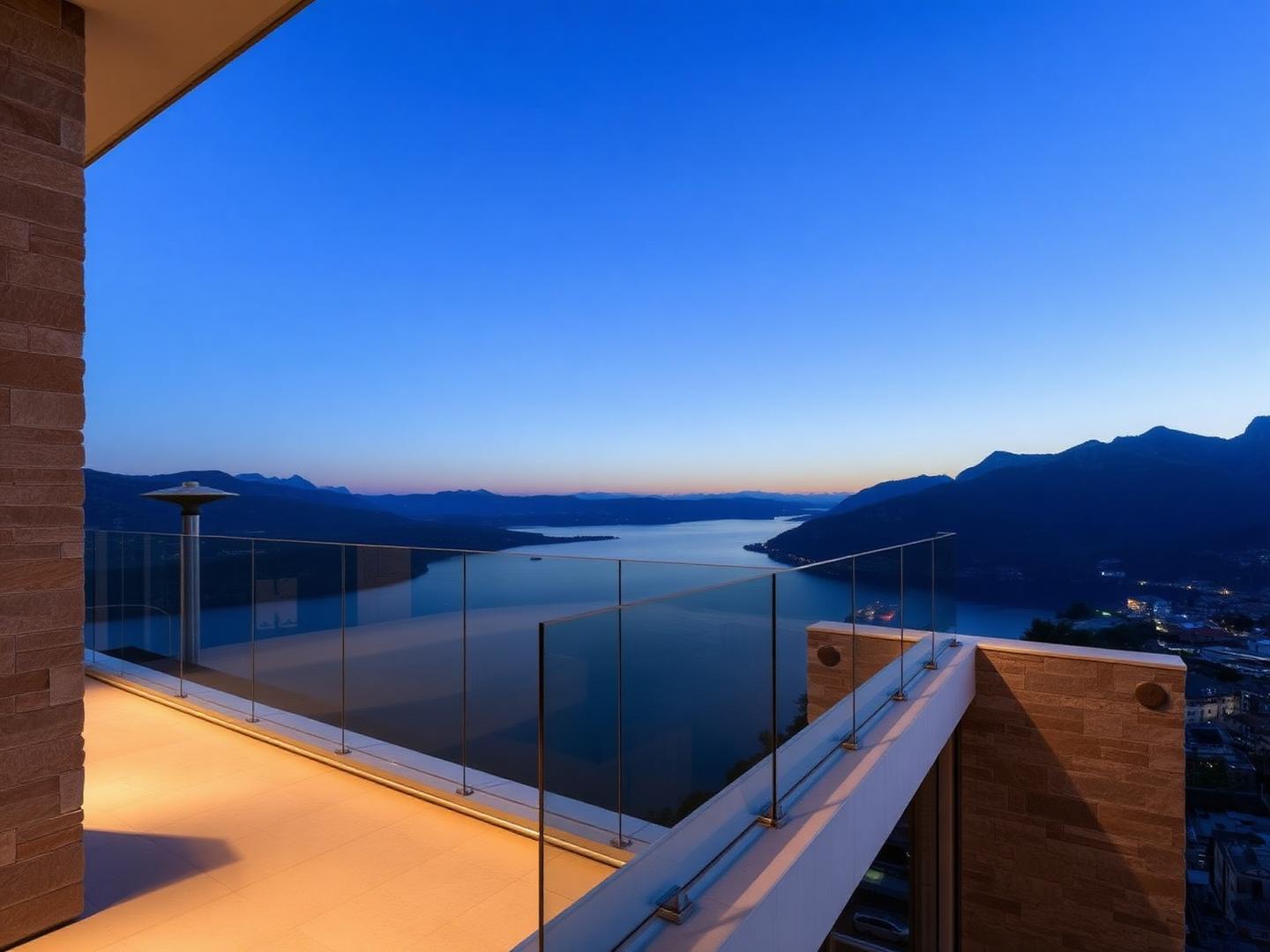 Attico contemporaneo con vista sul lago